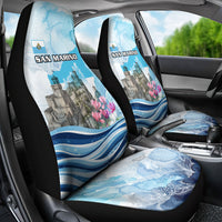 San Marino Foundation Day Car Seat Cover Mount Titano Fortress Fox Falcon And Cyclamen