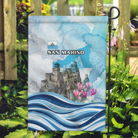 San Marino Foundation Day Garden Flag Mount Titano Fortress Fox Falcon And Cyclamen