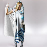 San Marino Foundation Day Hooded Blanket Mount Titano Fortress Fox Falcon And Cyclamen
