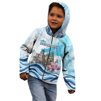 San Marino Foundation Day Kid Hoodie Mount Titano Fortress Fox Falcon And Cyclamen