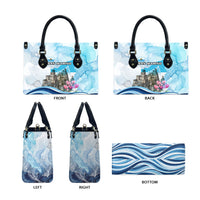 San Marino Foundation Day Leather Bag Mount Titano Fortress Fox Falcon And Cyclamen