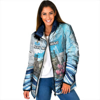 San Marino Foundation Day Padded Jacket Mount Titano Fortress Fox Falcon And Cyclamen