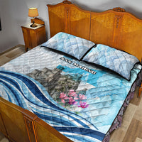 San Marino Foundation Day Quilt Bed Set Mount Titano Fortress Fox Falcon And Cyclamen