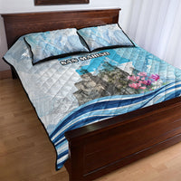 San Marino Foundation Day Quilt Bed Set Mount Titano Fortress Fox Falcon And Cyclamen