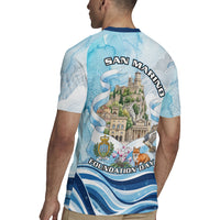 San Marino Foundation Day Rugby Jersey Mount Titano Fortress Fox Falcon And Cyclamen