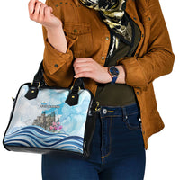 San Marino Foundation Day Shoulder Handbag Mount Titano Fortress Fox Falcon And Cyclamen