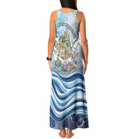 San Marino Foundation Day Tank Maxi Dress Mount Titano Fortress Fox Falcon And Cyclamen