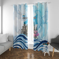 San Marino Foundation Day Window Curtain Mount Titano Fortress Fox Falcon And Cyclamen