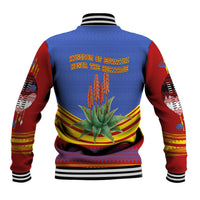Eswatini Independence Day Baseball Jacket Sable Antelope - Aloe Succulent - Flag Shield