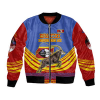 Eswatini Independence Day Bomber Jacket Sable Antelope - Aloe Succulent - Flag Shield