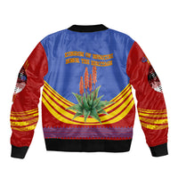 Eswatini Independence Day Bomber Jacket Sable Antelope - Aloe Succulent - Flag Shield