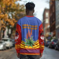 Eswatini Independence Day Long Sleeve Shirt Sable Antelope - Aloe Succulent - Flag Shield