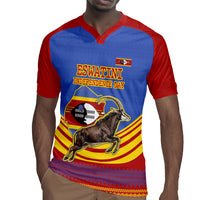 Eswatini Independence Day Rugby Jersey Sable Antelope - Aloe Succulent - Flag Shield