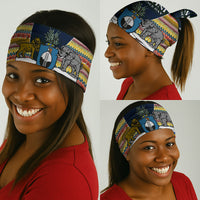 Eswatini Independence Day Neck Gaiter Freedom Pride - Lion Elephant - Strelitzia Flowers