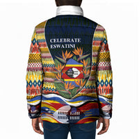 Eswatini Independence Day Padded Jacket Freedom Pride - Lion Elephant - Strelitzia Flowers