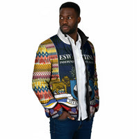 Eswatini Independence Day Padded Jacket Freedom Pride - Lion Elephant - Strelitzia Flowers
