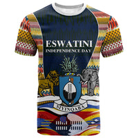Eswatini Independence Day T shirt Freedom Pride - Lion Elephant - Strelitzia Flowers