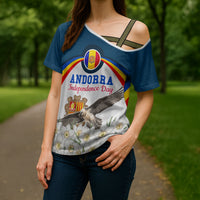 Andorra Independence Day Cross Shoulder Shirt Freedom Grandella Narcissus Falcon Map Flag