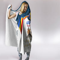 Andorra Independence Day Hooded Blanket Freedom Grandella Narcissus Falcon Map Flag