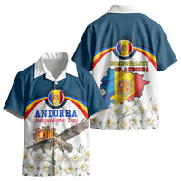 Andorra Independence Day Kid Hawaiian Shirt Freedom Grandella Narcissus Falcon Map Flag