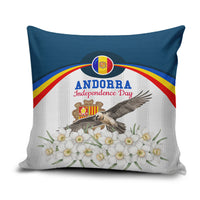 Andorra Independence Day Pillow Cover Freedom Grandella Narcissus Falcon Map Flag