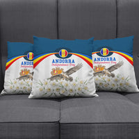 Andorra Independence Day Pillow Cover Freedom Grandella Narcissus Falcon Map Flag