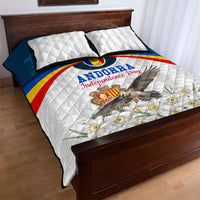 Andorra Independence Day Quilt Bed Set Freedom Grandella Narcissus Falcon Map Flag