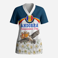 Andorra Independence Day Scrub Top Freedom Grandella Narcissus Falcon Map Flag