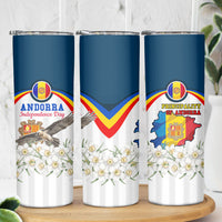 Andorra Independence Day Skinny Tumbler Freedom Grandella Narcissus Falcon Map Flag