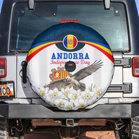 Andorra Independence Day Spare Tire Cover Freedom Grandella Narcissus Falcon Map Flag