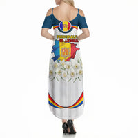 Andorra Independence Day Summer Maxi Dress Freedom Grandella Narcissus Falcon Map Flag