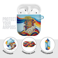Andorra National Day AirPods Case Coat Of Arms Daffodil Flower Cultural Heritage