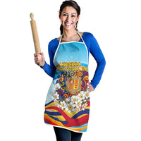 Andorra National Day Apron Coat Of Arms Daffodil Flower Cultural Heritage