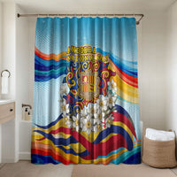 Andorra National Day Bathroom Set Coat Of Arms Daffodil Flower Cultural Heritage