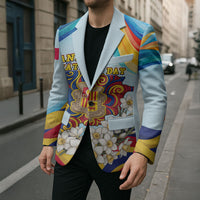 Andorra National Day Blazer Coat Of Arms Daffodil Flower Cultural Heritage