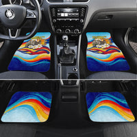 Andorra National Day Car Mats Coat Of Arms Daffodil Flower Cultural Heritage