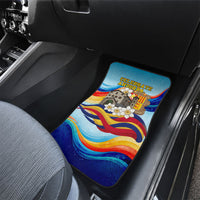 Andorra National Day Car Mats Coat Of Arms Daffodil Flower Cultural Heritage