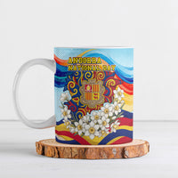 Andorra National Day Ceramic Mug Coat Of Arms Daffodil Flower Cultural Heritage