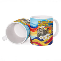Andorra National Day Ceramic Mug Coat Of Arms Daffodil Flower Cultural Heritage