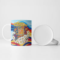 Andorra National Day Ceramic Mug Coat Of Arms Daffodil Flower Cultural Heritage