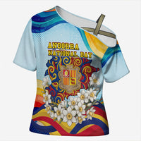 Andorra National Day Cross Shoulder Shirt Coat Of Arms Daffodil Flower Cultural Heritage