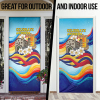Andorra National Day Door Cover Coat Of Arms Daffodil Flower Cultural Heritage