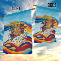 Andorra National Day Garden Flag Coat Of Arms Daffodil Flower Cultural Heritage