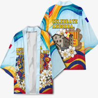 Andorra National Day Kimono Coat Of Arms Daffodil Flower Cultural Heritage