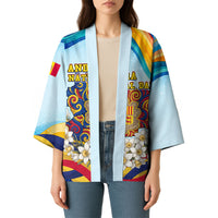 Andorra National Day Kimono Coat Of Arms Daffodil Flower Cultural Heritage