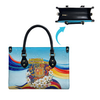 Andorra National Day Leather Bag Coat Of Arms Daffodil Flower Cultural Heritage