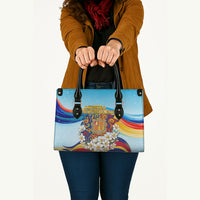 Andorra National Day Leather Bag Coat Of Arms Daffodil Flower Cultural Heritage