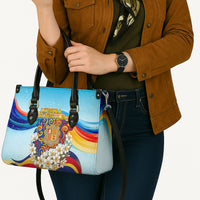 Andorra National Day Leather Bag Coat Of Arms Daffodil Flower Cultural Heritage