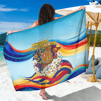 Andorra National Day Sarong Coat Of Arms Daffodil Flower Cultural Heritage