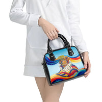 Andorra National Day Shoulder Handbag Coat Of Arms Daffodil Flower Cultural Heritage